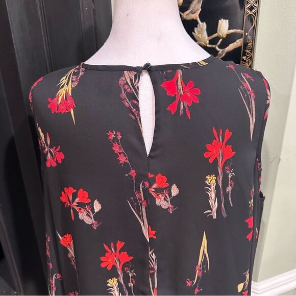 Vince Camuto Cold Shoulder Botanical Print Blouse – Size M - Picture 10 of 11